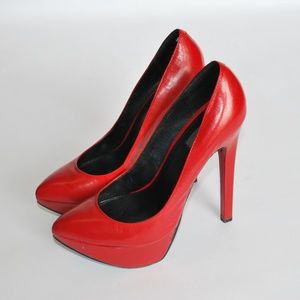 MIA Limited Edition Runway Red Leather Stilletos